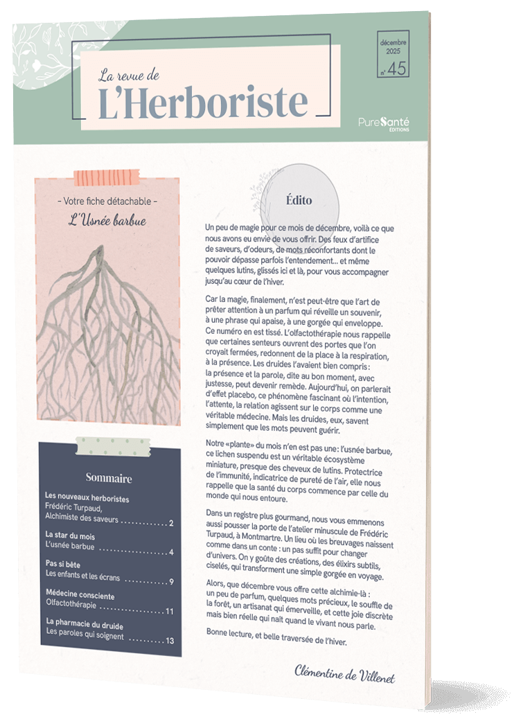 N°45 – Décembre 2025 – Usnée : une barbe de lutin contre les maux d’hiver